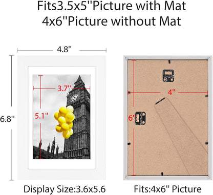 12x12 Picture Frame Set of 9, Display Pictures 8x8 with Mat or 12x12 without Mat, Multi Collage Gallery Square Photo Frames for Wall or Tabletop, Black