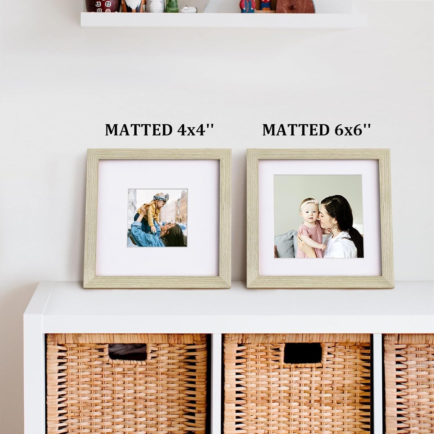 Egofine 12x16 Picture Frame Black, Covered by Plexiglass Made of Solid Wood, Display Pictures 9x12 and 11x14 with Mat or 12x16 Without Mat, for Wall Mounting Photo Frame - Colors B