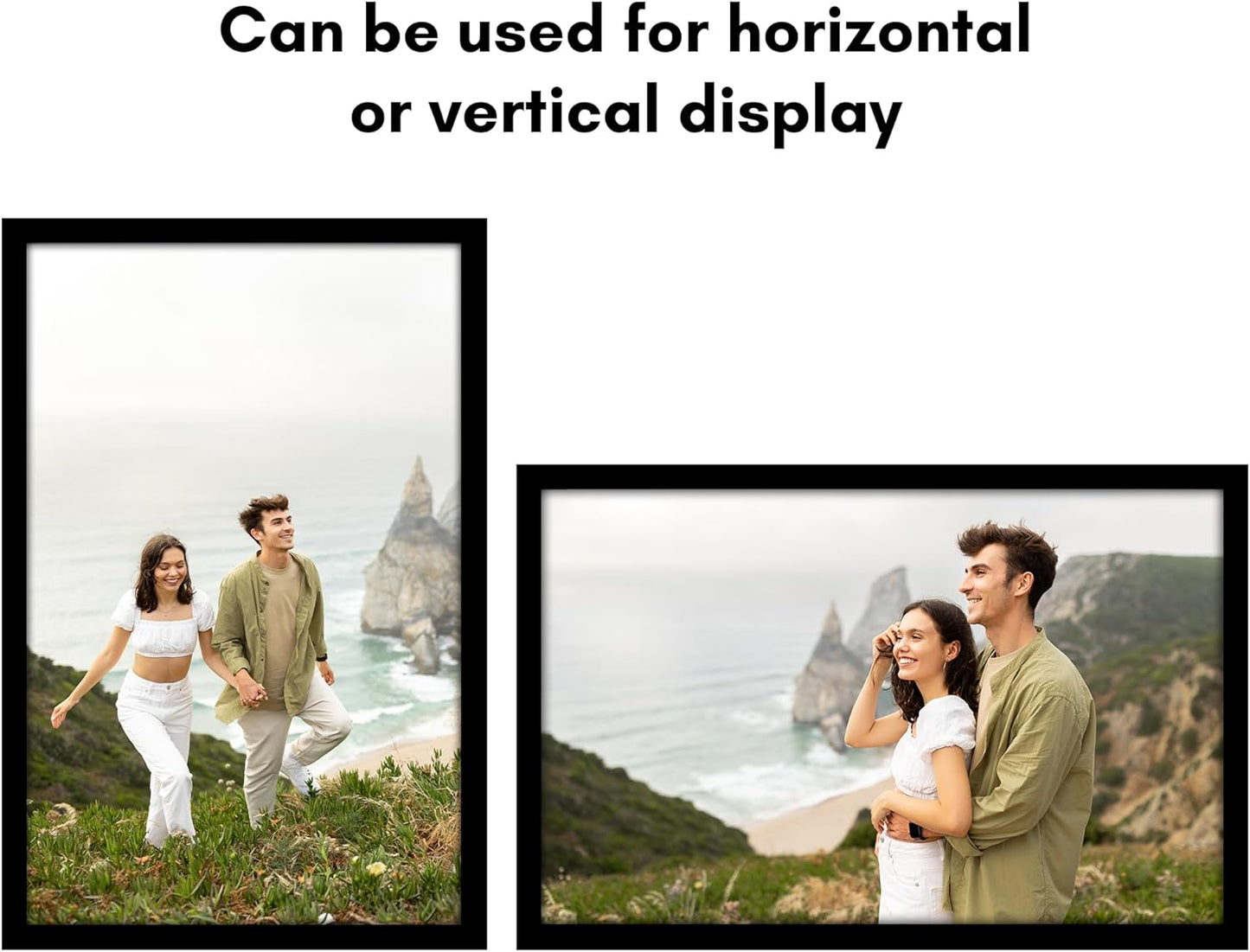Americanflat 16x20 Picture Frame with Polished Plexiglass - Black Picture Frame - Wide Photo Frames Made of Engineered Wood for Vertical or Horizontal Wall Display - Epic Collection - Black - Colors B