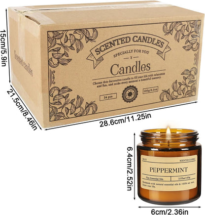 Howemon 24 Pack Scented Candles Set for Home, Relaxing Stress Relief, Aromatherapy - Natural Soy Wax and Fragrance - Gifts for Women, Mom, Best Friend, Wife, Birthday