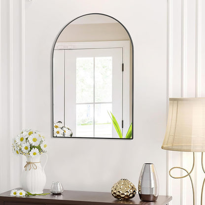 White Round Mirror 30 Inch, Circle Wall Mirrors for Bathroom, Bedroom Living Room or Entryway