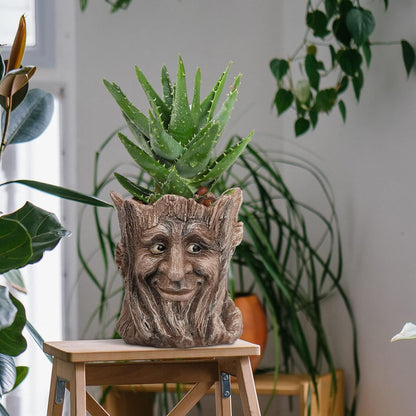 vomiceak Face Planter Pots Head, Planters for Indoor Plants - Double Cute Plant Pots for Flower & Succulent with Drainage Holes - Gift Ideas for Women (White Lady)
