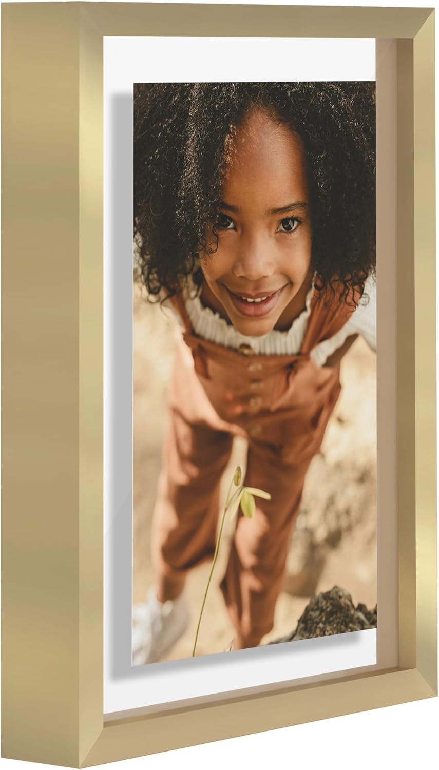 Americanflat Aluminum 11x14 Floating Picture Frame with Shatter-Resistant Glass - Use as 8x10 Picture Frame or Display 11x14 Photo - Signature Float Collection - Photo Frames for Wall Display - Black