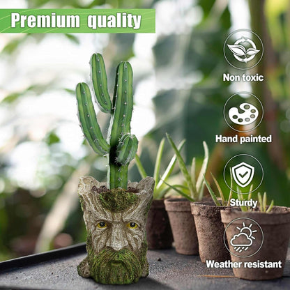 vomiceak Face Planter Pots Head, Planters for Indoor Plants - Double Cute Plant Pots for Flower & Succulent with Drainage Holes - Gift Ideas for Women (White Lady)