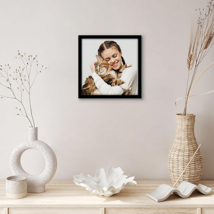 Americanflat 24x36 Poster Frame with Polished Plexiglass - Streamline Collection - Thin Border Picture Frame for Wall Display - Hanging Hardware Included - Black - Colors C