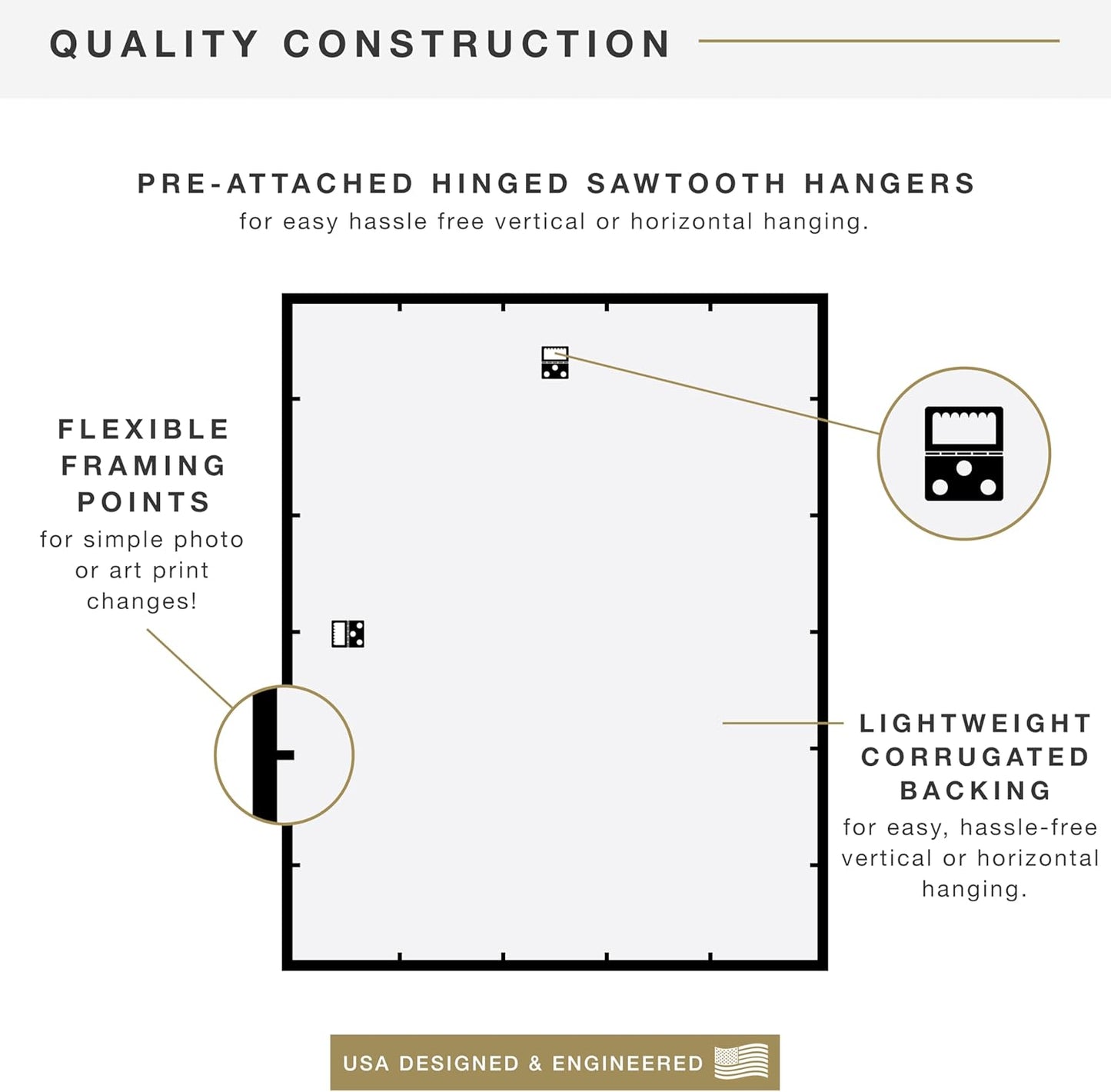 MCS Trendsetter 24x36 Poster Frame Black High-Gloss, Vertical & Horizontal Wall Hanging Large Picture Frame for Photos, Posters & Art Prints (1-Pack)