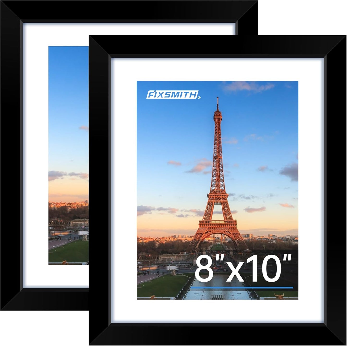 FIXSMITH 10 Pack Picture Frames Collage Wall Decor for Mounting or Tabletop Display, Gallery Wall Frame Set with Two 8x10 Black Frames, Four 5x7 Frames and Four 4x6 Frames, Multi-Pack Photo Frame Set
