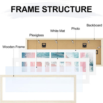 Vittanly 11x14 Collage Picture Frame, Displays 5Pcs 4x6 Pictures with Mat or 1Pcs 11x14 without Mat for Wall Mounting, Picture Frames Collage Wall Decor in Black, 1 Pack