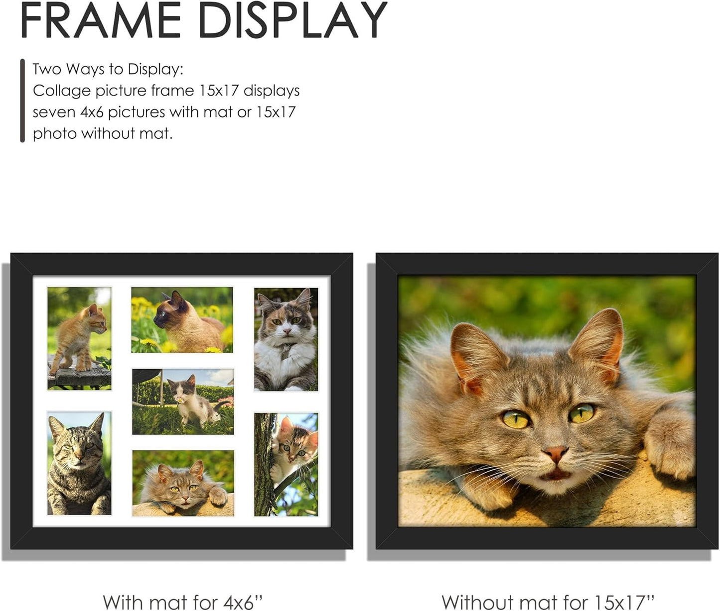 DUENPY 14x26 Collage Picture Frame 4x6 Collage Picture Frame Displays Twelve 4x6 inch Photos Available Horizontal Wall Mounting Display and Vertical Black - Colors B