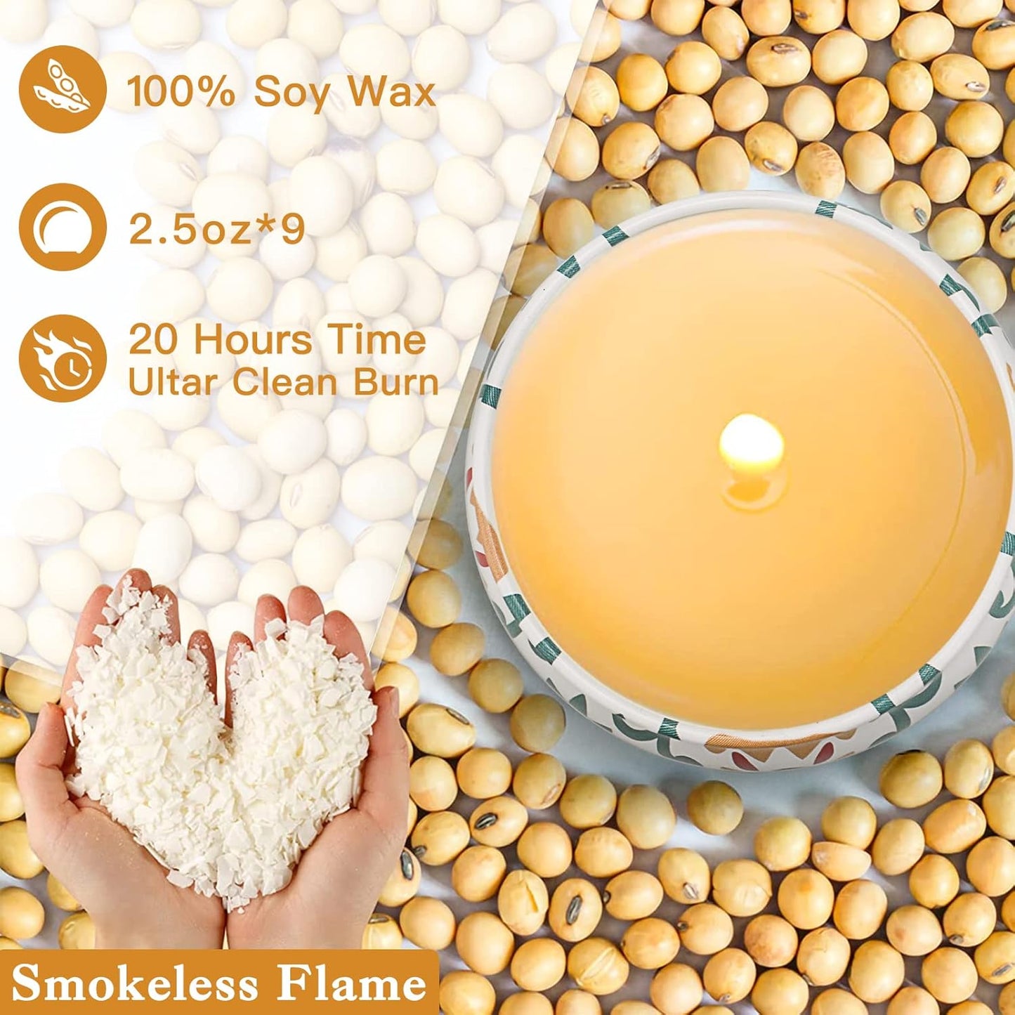 Candles Gift Set for Women, 4 Pack Scented Candles with 8% Essential Oils, 120H Long Lasting Aromatherapy Candles for Home Relaxation