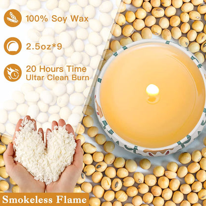 Candles Gift Set for Women, 4 Pack Scented Candles with 8% Essential Oils, 120H Long Lasting Aromatherapy Candles for Home Relaxation