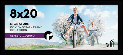 Americanflat 12x18 Poster Frame with Shatter-Resistant Glass - Signature Collection - Gallery-Style Frames Made of Engineered Wood - Photo Frame for Wall Display - Black - Colors B