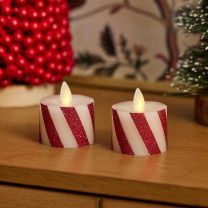 Luminara Flickering Flameless Pearl Ivory Tealights - Warm LED Light Flame Votives - Battery Operated Decor for Dining Room Table Centerpieces, Fireplace Mantel, Dinner Party, Reception - Set of 4