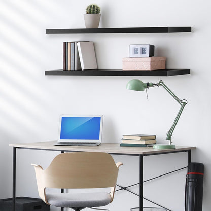 Sorbus Floating Shelves for Wall - 48 Inch Long Bathroom Shelves, Wall Decor for Bedroom, Kitchen, Living Room & Book Storage - Mounted Floating Shelf with Invisible Brackets (Maple Wood, 2 Pack)