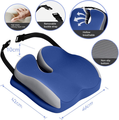 Seat Cushions for Office Chairs Wheelchair Cushion for Long Sitting Back Pain，Memory Foam Seat Car Computer Desk Chair Cushion，Coccyx Cushion for Tailbone Pain Relief Cushion Office Chair Black