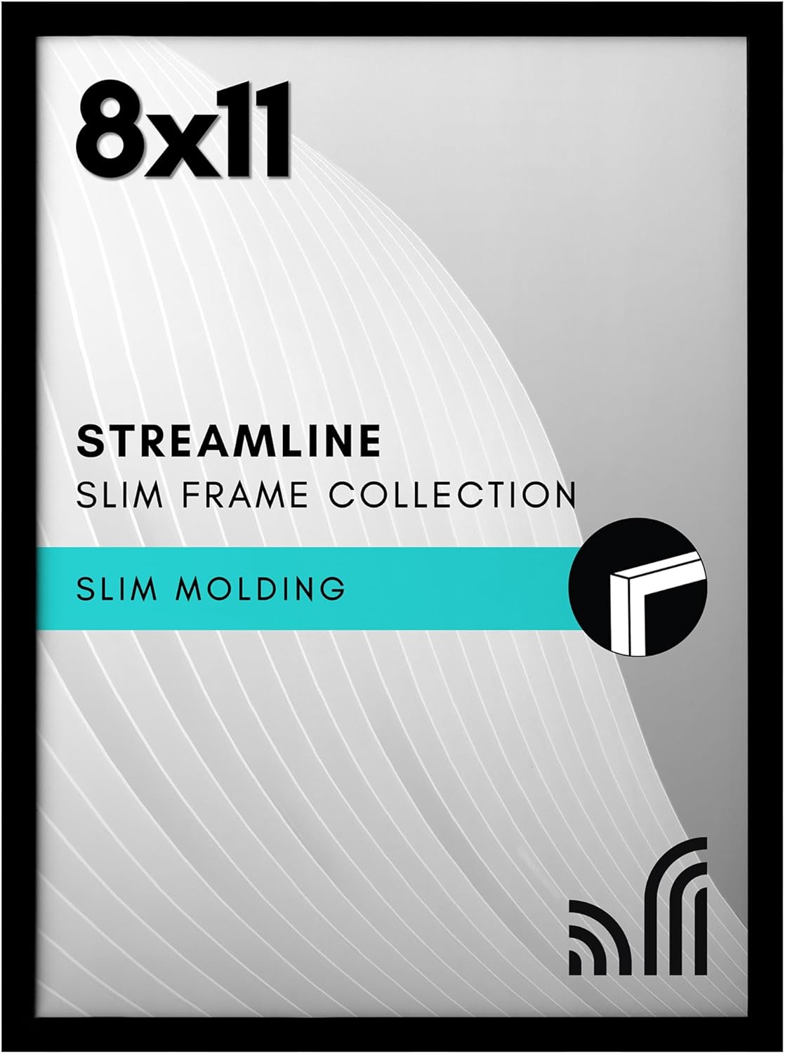 Americanflat 24x36 Poster Frame with Polished Plexiglass - Streamline Collection - Thin Border Picture Frame for Wall Display - Hanging Hardware Included - Black - Colors C