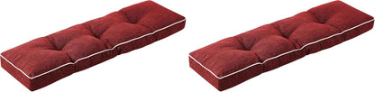 IPYNBAP Bench Cushion, 42 x 16 Inch Patio Furniture Cushions with Durable Ties, Soft Memory Foam Bench Cushions for Indoor/Outdoor Furniture with Non-Slip Bottom, Kitchen&Dining, Dark Grey