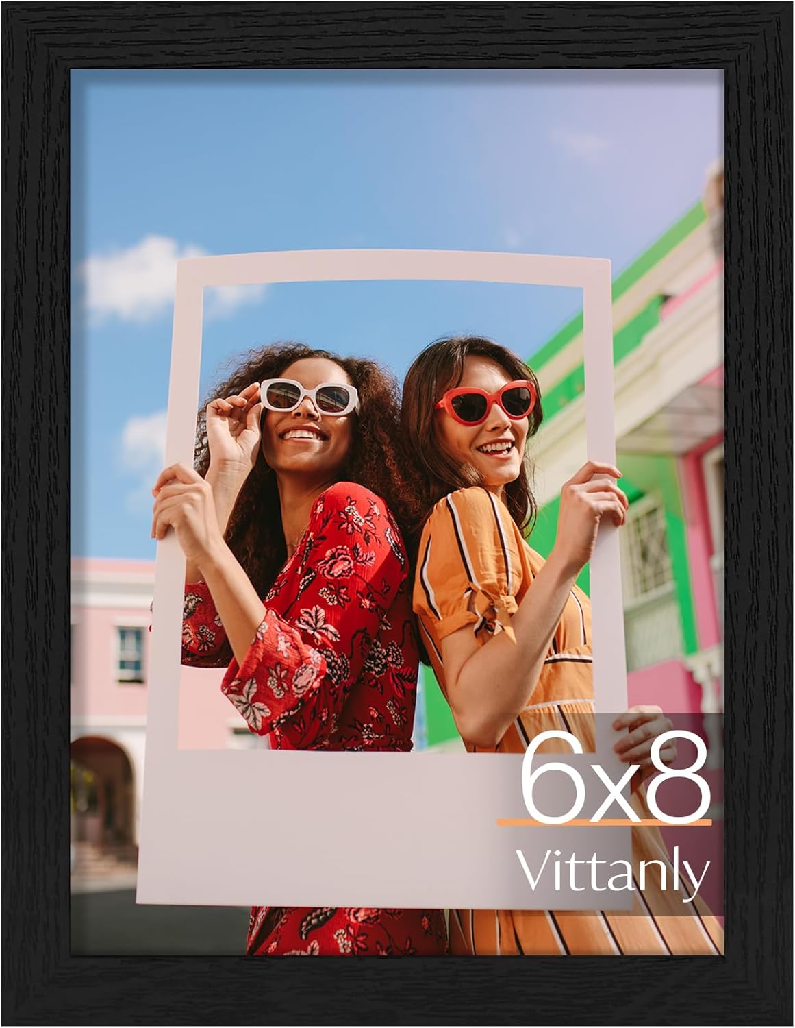 Vittanly 11x14 Picture Frame, Display Pictures 8x10 with Mat or 11x14 without Mat, Photo Frame for Wall Mounting, Black, 1 Pack - Colors A