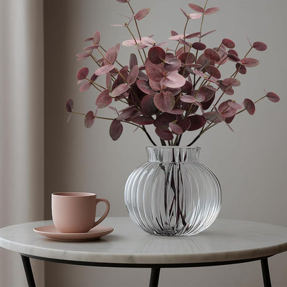 6pcs Real Touch Artificial Faux Eucalyptus Stems Dual-Sided Lifelike Leaves Fake Eucalyptus Greenery Plants for Wedding Flower Arrangement Centerpiece Bouquet Home Office Decor(Gray Green)
