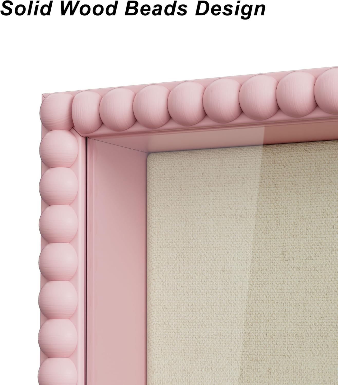Love-KANKEI Shadow Box Frame 11x14, Deep Large Shadow Box Display Case with Unique Beads Door and Glass Window, Wood Memory Box for Pictures,Medals,Memorabilia,Collections White