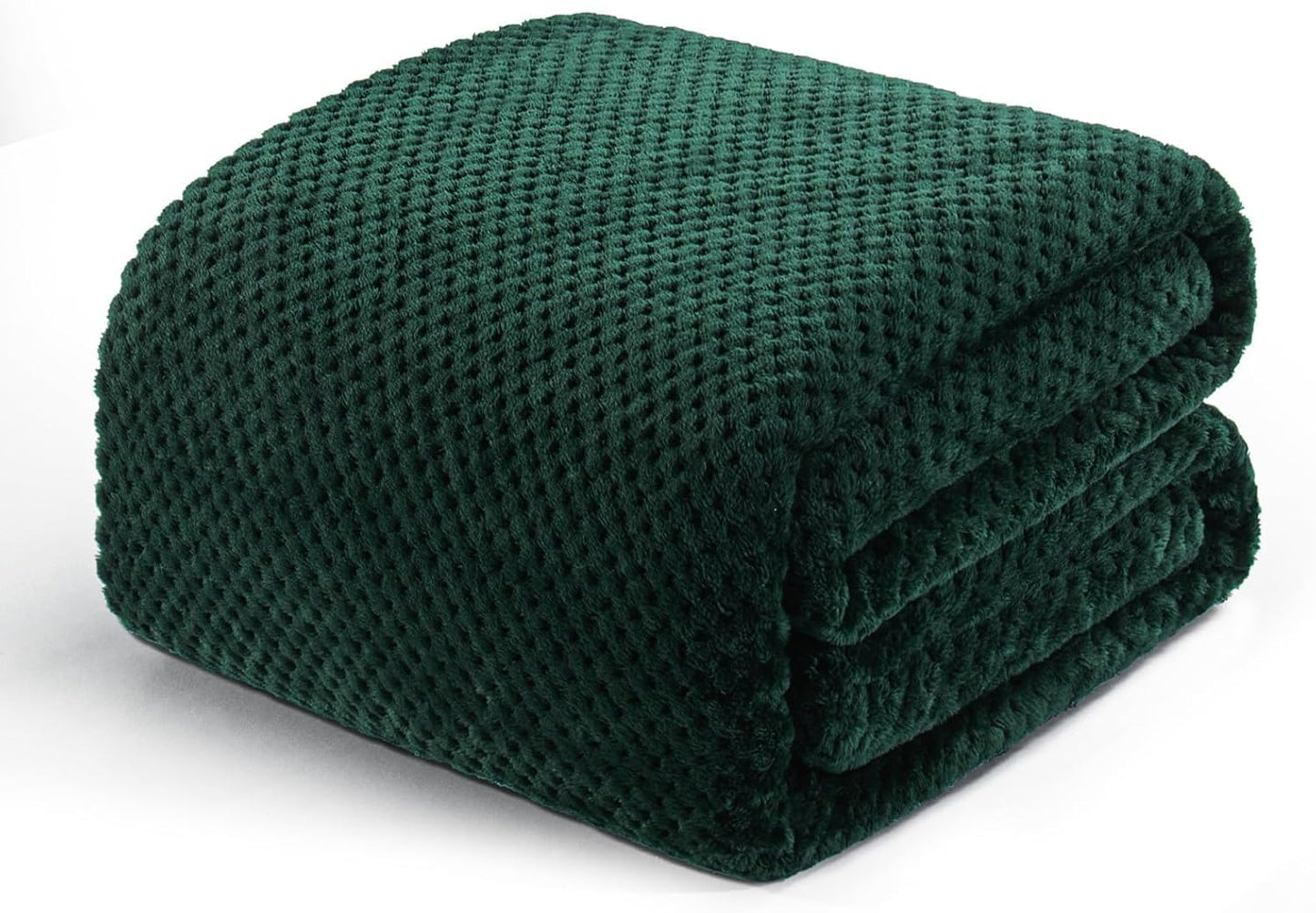 Exclusivo Mezcla Fleece Throw Blanket Extra Large, Super Soft and Warm Blankets for Couch, Sofa and Bed Waffle Textured, Cozy, Fuzzy and Lightweight (Slate Blue, 50x70 Inches)