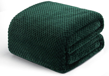 Exclusivo Mezcla Fleece Throw Blanket Extra Large, Super Soft and Warm Blankets for Couch, Sofa and Bed Waffle Textured, Cozy, Fuzzy and Lightweight (Slate Blue, 50x70 Inches)
