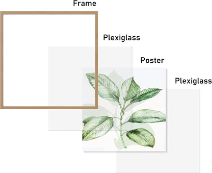 CORE ART 8x10 Floating Picture Frame,Double Plexglass Floating Frame for 5x7,4x6 Pictures,Wall or Tabletop Display,Black