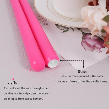 Viyffo Taper Candles, 10 Inch, 4 Pack, Olive Glow – Unscented, Dripless & Smokeless Design, Up to 8 Hour Burn – Long Tall Taper Candlesticks for Wedding, Dinner & Home Decor