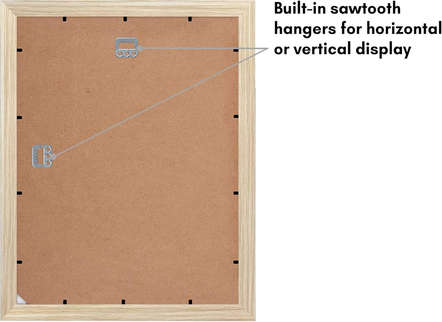 Americanflat 8x10 Picture Frame with Shatter-Resistant Glass - Use as 5x7 Frame with Mat or Display 8x10 Photo Without Mat - Signature Collection - Picture Frames for Tabletop and Wall Display - Black