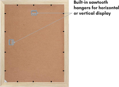 Americanflat 8x10 Picture Frame with Shatter-Resistant Glass - Use as 5x7 Frame with Mat or Display 8x10 Photo Without Mat - Signature Collection - Picture Frames for Tabletop and Wall Display - Black