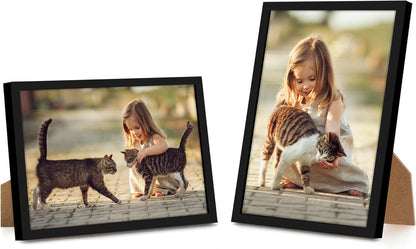 Americanflat 24x36 Poster Frame with Polished Plexiglass - Streamline Collection - Thin Border Picture Frame for Wall Display - Hanging Hardware Included - Black - Colors A