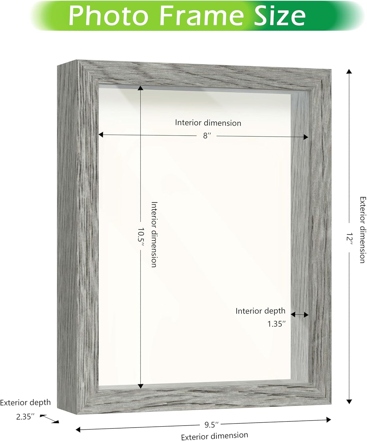FrameWorks 11” x 14” Dark Oak Wooden Shadow Box Frame – Display Case with Soft Felt Back, Memory Box with Tempered Glass, Display Box with Elegant White Ball Push Pins, Wooden Flower Box