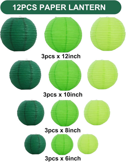 BEISHIDA 10Pcs White Paper Lanterns Decorative Chinese/Japanese Hanging Round Paper Lanterns Lamp for Birthday, Wedding, Christmas, Bridal, Home Decor, Party Decoration(Size of 4”, 6”, 8”, 10”)