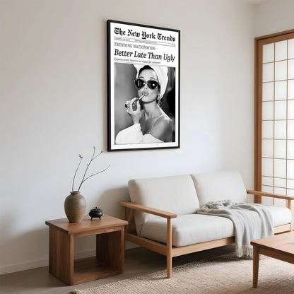 Framed Black And White Retro Newspaper Wall Art ItS Already Yours Universe Quote Poster Trendy Positive Inspirational Wall Decor for Bedroom Office Apartment Dorm Affirmation Canvas Print 8x12inch