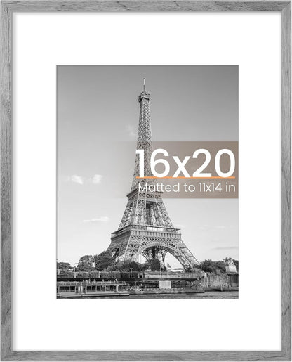 upsimples 8x10 Picture Frame, Display Pictures 5x7 with Mat or 8x10 Without Mat, Wall Hanging Photo Frame, Black, 1 Pack - Colors B