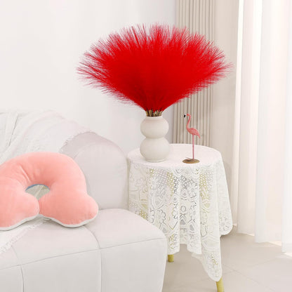 Pampas Grass Decor 30 Pcs 21.7 Inch Faux Brown Pampas Grass Bulk Artificial Dried Flowers Small Vase Filler Pompas Grass.