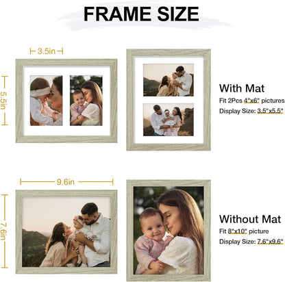 Vittanly 11x14 Collage Picture Frame, Displays 5Pcs 4x6 Pictures with Mat or 1Pcs 11x14 without Mat for Wall Mounting, Picture Frames Collage Wall Decor in Black, 1 Pack