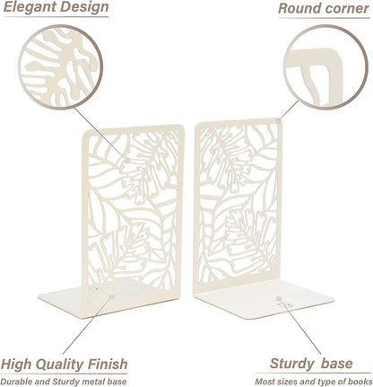 CNK Premium BookEnds - Heavy Duty Metal Book Stoppers for Home Office, Decorative Book Shelf Holders (Hummingbird Black)