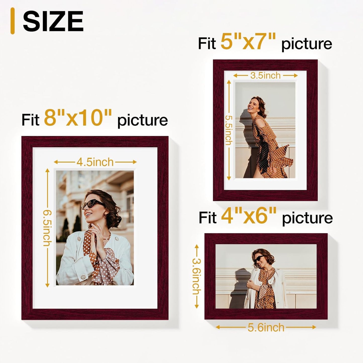 Vittanly 20 Pack Picture Frames Collage Wall Decor, Multi Sizes Including 4pcs 8x10, 8pcs 5x7 and 8pcs 4x6 Photo Frames, Gallery Frame Set for Wall or Tabletop Display, Black, Brown and Dark Grey