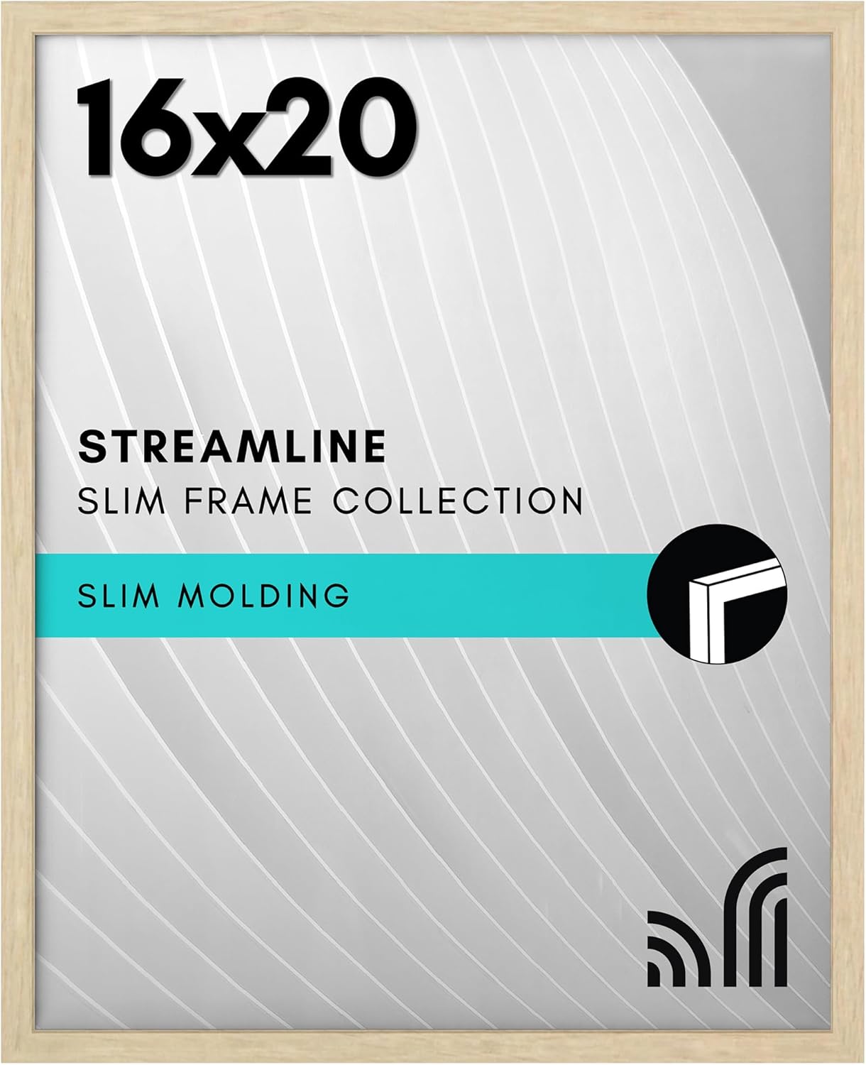 Americanflat 24x36 Poster Frame with Polished Plexiglass - Streamline Collection - Thin Border Picture Frame for Wall Display - Hanging Hardware Included - Black - Colors D