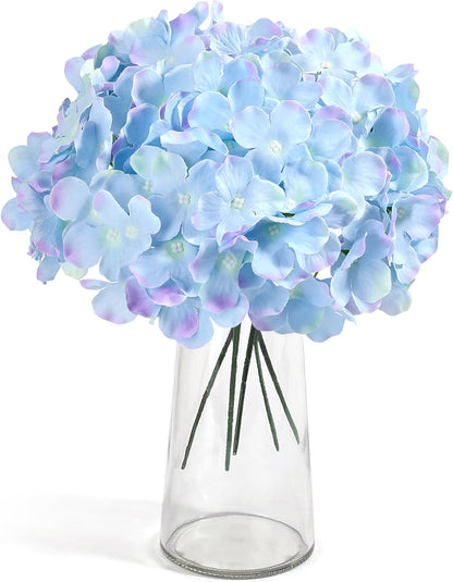 Auihiay 64 PCS Artificial Hydrangea Flowers, Silk Hydrangea Full Flowers Heads with Stems for Wedding Centerpieces, Home, Garden, Baby Shower, Party Decoration (Ivory)