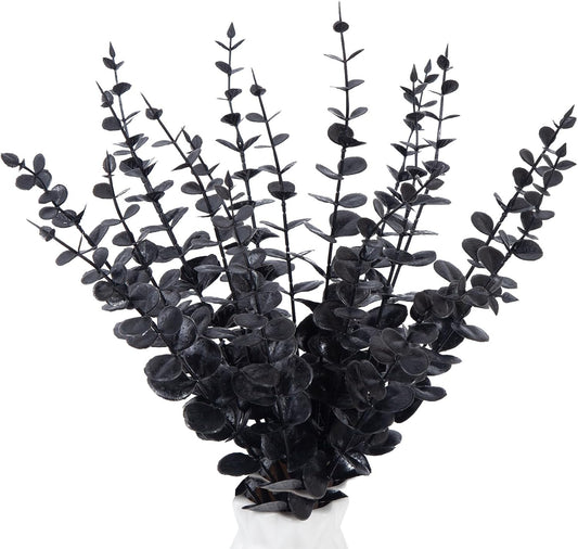 18pcs Eucalyptus Stems Greenery Stems Fake Leaves Artificial Flowers Bouquet Faux Branches Centerpiece Flores Plants for Home Party Decor Wedding Decoration