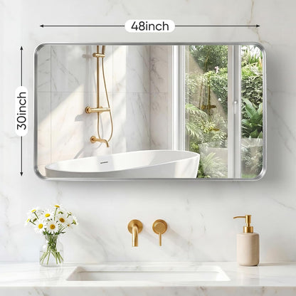 NEWBULIG Gold Round Wall Mirror 36 Inch, Bathroom Mirrors for Over Sink, Wall Decor for Bathroom, Entryway, Bedroom, Vanity
