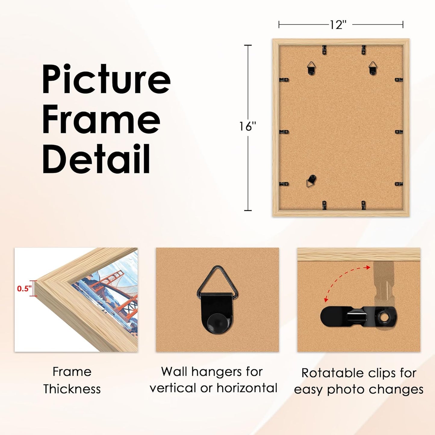 FIXSMITH 10 Pack Picture Frames Collage Wall Decor for Mounting or Tabletop Display, Gallery Wall Frame Set with Two 8x10 Black Frames, Four 5x7 Frames and Four 4x6 Frames, Multi-Pack Photo Frame Set