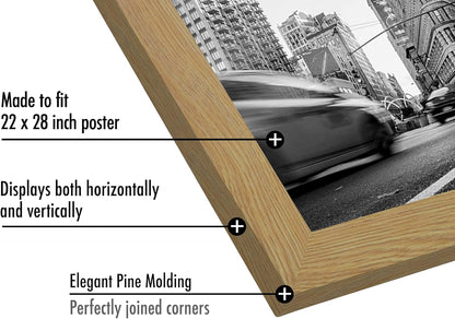 Americanflat 16x20 Picture Frame with Polished Plexiglass - Black Picture Frame - Wide Photo Frames Made of Engineered Wood for Vertical or Horizontal Wall Display - Epic Collection - Black - Colors A