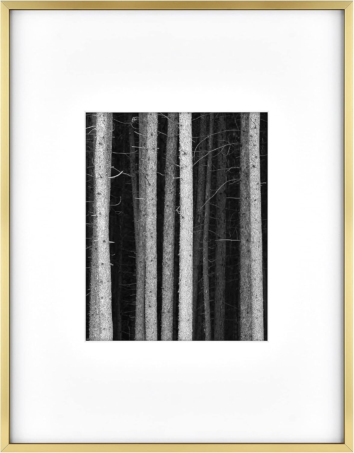 MCS Master & Co. Foundry Metal 18x18 Matted Picture Frame with 8x8 Photo Display, Black Vertical & Horizontal Wall Hanging Frame for Photos & Artwork (1-Pack)