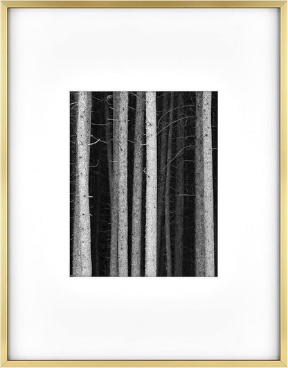 MCS Master & Co. Foundry Metal 18x18 Matted Picture Frame with 8x8 Photo Display, Black Vertical & Horizontal Wall Hanging Frame for Photos & Artwork (1-Pack)