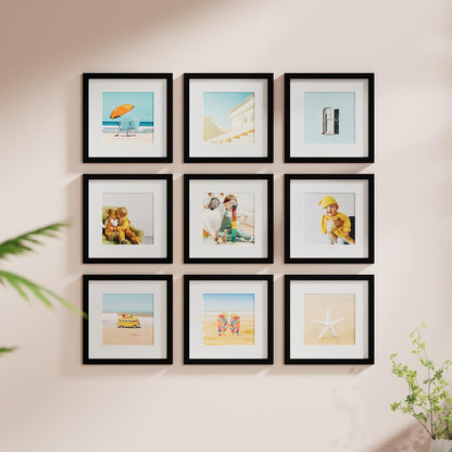 Vittanly 11x14 Picture Frame, Display Pictures 8x10 with Mat or 11x14 without Mat, Photo Frame for Wall Mounting, Black, 1 Pack - Colors A