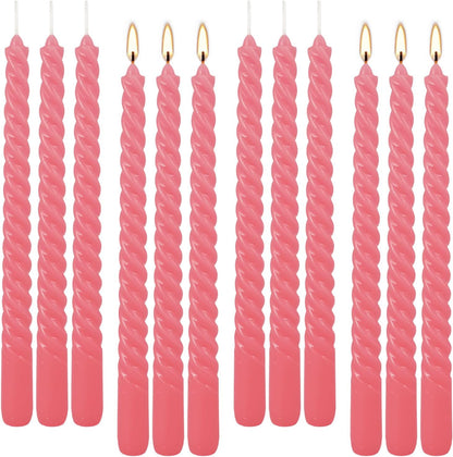 30-Pack 10-Color Taper Candles - 10 Inch Dripless & 10-Hour Burn｜Wedding/Birthday/Home Decor with Premium Wax
