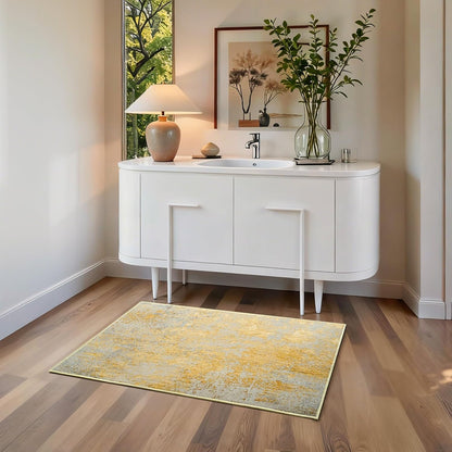 Ompaa 2x6 Rug Runners for Hallways Kitchen Runner Rug Non Slip Washable Grey Long Runner Rugs with Rubber Backing Soft Abstract Carpet Runner for Hallways, Kitchen, Bedroom, Bathroom, Entryway - Colors B